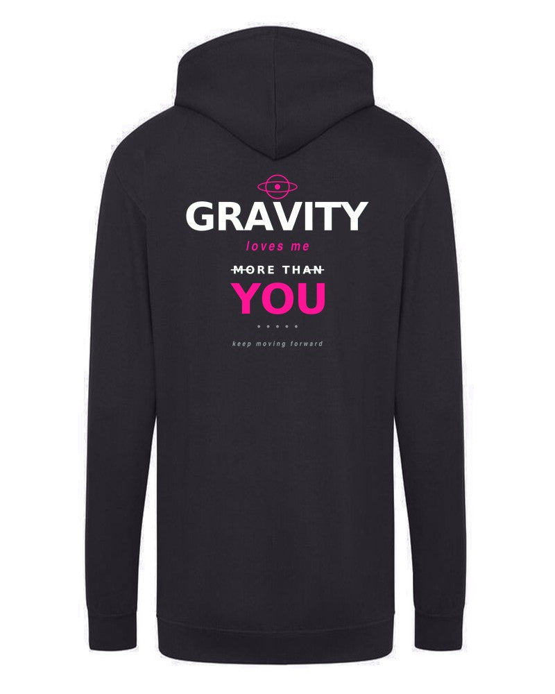 BoldCurves 'Gravity Loves Me' Hoodie & Vest — Dames Sportkleding met Rugprint