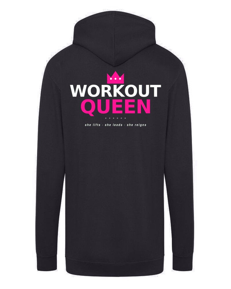 BoldCurves 'Workout Queen' Hoodie & Vest — Dames Sportkleding met Rugprint