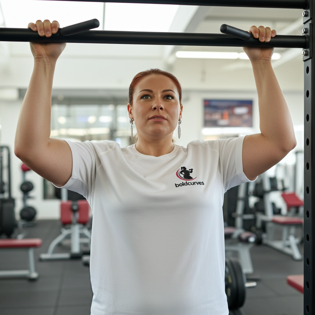 Boldcurves Wit plus‑size dry‑fit T‑shirt (L–XXXL)