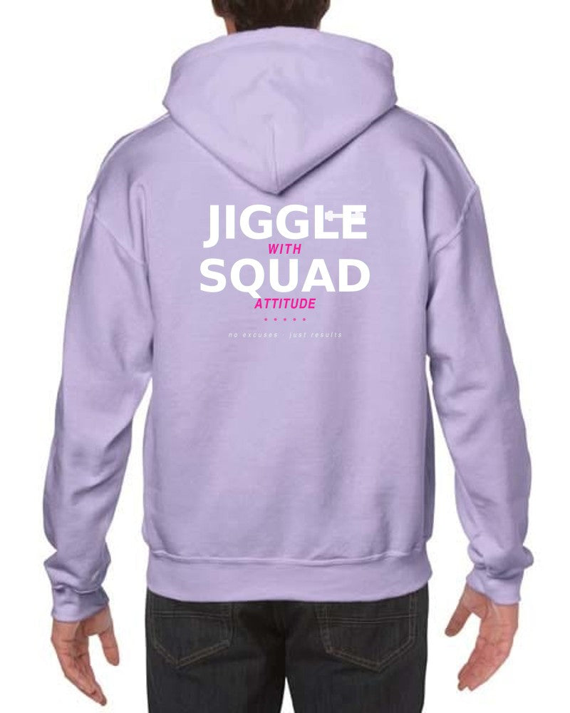 BoldCurves 'Jiggle Squad Attitude' Hoodie & Vest — Dames Sportkleding met Rugprint