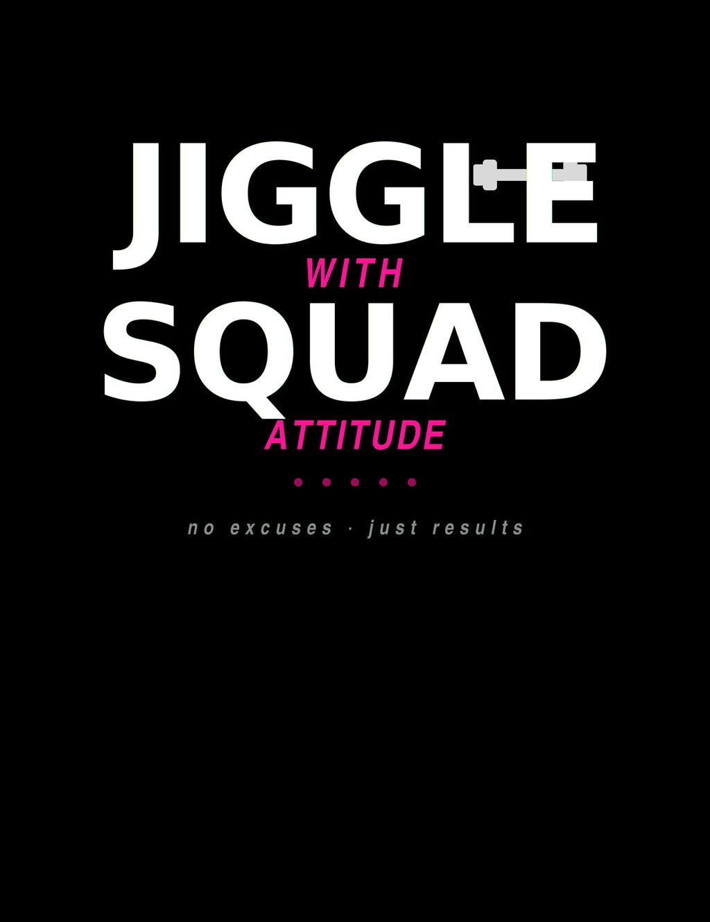 BoldCurves 'Jiggle Squad Attitude' Hoodie & Vest — Dames Sportkleding met Rugprint