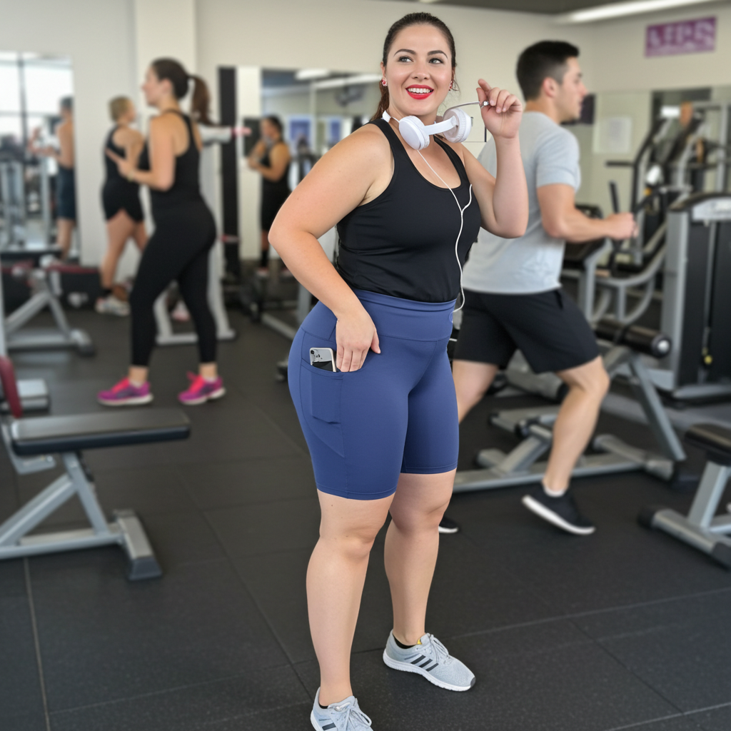 Soft short navy met zakken